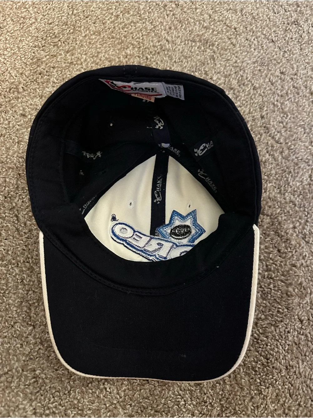 Chase Authentics Kids Cap - White, Navy & Light Blue